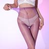 Medias de Gelatina Aurora de Pico Gigante 1D Se Pueden Insertar y Usar por Fuera, Aceitosas y Brillantes de Alta Densidad de 640 Agujas con Entrepierna de Una Sola Línea Negras Sexy Sin Quitar