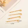 Pinza para el cabello Kc color dorado con diseño en forma de nido, pinza para cabello liso de cuatro ondas, accesorio DIY, pinza para el cabello con patrón en espiral, horquilla, pinza lateral, accesorio para el cabello