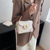 Bolso bandolera versátil, elegante y moderno, portátil, pequeño, cuadrado, con textura, estilo 2022.