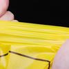 Bolsa de basura médica amarilla desechable, gruesa, de boca plana, portátil, de tamaño grande y pequeño, para desechos médicos de clínica