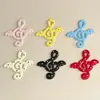 Nuevos accesorios musicales coloridos con alas hechos a mano para pinzas de pelo DIY, tocados, colgantes, materiales decorativos, accesorios de flor para zapatos