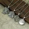 Estilo Retrô Escandinavo Mitologia Viking Cabeça de Pássaro Lobo Pingente de Aço Titânio Tendência Personalizada Moda Colar Masculino Venda Direta