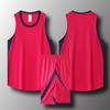 Conjunto Básico de Treinamento de Basquete Estilo Americano para Venda por Atacado Rápida, Camiseta e Shorts Respiráveis de Secagem Rápida, Uniforme de Competição Esportiva de Verão