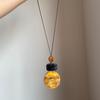 Collar Colgante Geométrico Vintage de Ámbar de Imitación Lujo Ligero Gama Alta Artesanía Pesada Estilo Étnico Cadena Larga para Suéter para Mujer