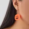 Brincos Acrílicos Assimétricos de Halloween Criativos Morcego Abóbora Aranha Fantasma Brincos da Moda Atacado