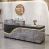 Mostrador de bar mostrador de caja escritorio de recepción escritorio de recepción de salón de belleza mostrador de caja de tienda de ropa mostrador de bar de esquina mostrador con tira de luz luminosa