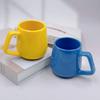 Caneca de cerâmica esmaltada barriguda para comércio exterior 15oz em formato de ovo exportada para a América do Sul caneca de grande capacidade para café da manhã leite café