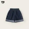 Ropa para Niños Yingsibo 2026 Verano Nuevo Pantalones Casuales para Niños Pantalones de Mezclilla Oscura Pantalones Cortos de Mezclilla para Niños