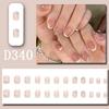 Use unha on-line celebridade ins manicure unha falsa patch cor mudando pêssego diamante decoração ponto diamante destacável dança noiva manicure