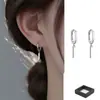 Pendientes de Aro Lisos con Pasador de Plata 925 para Mujer 2025 Nuevo Popular Diseño de Nicho Pendientes de Gama Alta Pendientes de Lujo Accesible