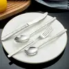 Talheres de aço inoxidável 304 transfronteiriços Série Padrão Pedra Garfo Faca Colher Faca de Bife Hashi Colher de Café Suprimentos de Hotel