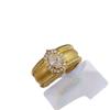 Anillo con forma de huevo de paloma con cordón explosivo y libro de equitación roja para mujer, estilo vintage antiguo de mediana edad, con diamantes brillantes y cuentas anchas, anillo de corte de viento.