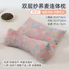 Almohada de Trigo Sarraceno, Almohada de Cuello de Gasa de Doble Capa de Algodón, Almohada Especial para Dormir para Adultos de Trigo Sarraceno Triangular Combinada de Una Pieza para la Columna Cervical