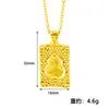 Colgante de Calabaza de la Fortuna Hueca Imitación Oro de Moda para Mujer, Colgante Estilo Chino Arena Dorada Vietnamita, Joyería de Cobre Chapado en Oro Duradera