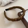 Simple y avanzado ~ diadema delgada plisada de satén para mujer, temperamento versátil, para llevar el cabello hacia atrás, horquilla diadema tocado