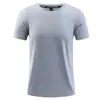 Ropa Deportiva de Verano Super Suave de Seda de Hielo de Secado Rápido Camiseta Estampado Fijo Logo Combinación de Colores Ropa para Grupos Ropa de Trabajo Camisa Publicitaria
