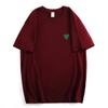 Colar de algodão puro simples amor estampado manga curta mulheres verão mid-length loose novo casual mid-sleeved top t-shirt
