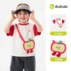 Camiseta de Verão Antibacteriana Dudu's Boys Manga Curta para Crianças Roupa de Verão Top Fino para Bebê Novo Estilo Roupa Infantil da Moda para Meninas