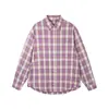 Yidao Vintage 2026 Primavera Nova Estilo Americano Tendência Design de Nicho Bolso Patch Xadrez Solta Casual Manga Longa Camisa
