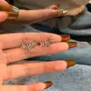 Aretes de Flor con Circonita Microincrustada para Mujer, Lujo Ligero, Aretes de Moda y Gama Alta, Estilo Dulce, Suave y Fresco