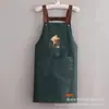 Avental Impermeável e à Prova de Óleo Masculino e Feminino Avental de Cozinha para Cozinhar Lindo Urso Simples Suspensório Bolso Restaurante Roupas de Trabalho Ampliado