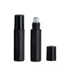 Punto de Venta al por Mayor Botella de Vidrio Negra de 10 ml con Rodillo Botella de Aceite Esencial Sub-Botella de Perfume Botella de Vidrio con Rodillo