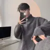 Suéter de Vellón de Ciervo con Cuello Alto y Media Cremallera para Hombre, Top Grueso de Manga Larga Estilo Old Money para Otoño e Invierno, Chaqueta Modelo Nuevo 2026