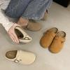 Meias Pantufas Fechadas Estilo Birkenstock Fáceis de Calçar para Mulheres, Novidade Primavera/Verão 2025 Super Populares para Uso Externo Planas Casuais