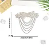 Venta al por mayor del fabricante Parches Bordados de Flores Hechos a Mano Corsage DIY Borla de Cristal Flor de Hombro Accesorios para Ropa Parche Aplique