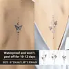 Adesivos de tatuagem de suco de ervas borboleta transfronteiriços, à prova d'água e duradouros, frescos e fofos, para braços e clavículas de mulheres, personalizados e adoráveis