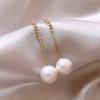Nuevos pendientes de perlas de lujo ligeros de alta gama para mujer, sencillos y elegantes, con borlas de perlas de circonita.