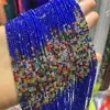 Contas de vidro de 2MM degradê corte facetado ângulo pequeno contas redondas azuis escuras e cor mista coloridas Mini contas