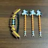 Minecraft Periférico Mini Arco y Flecha Arma Equipo Modelo Llavero Colgante Pequeño Decorativo Juguete para Niño Regalo