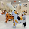 Novo carrinho com rodas animal de pelúcia balão de filme de alumínio corda de desenho animado brinquedo infantil adereços de foto de festa atacado