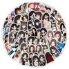 62 adesivos de fotos de namoradas de desenho animado personalizados criativos fofos com boa aparência para copo de água, adesivos decorativos de mesa à prova d'água