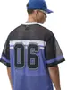 Roupa Masculina Jie Zhan Camiseta Top com Estampa Digital em Malha Uniforme de Rugby 2026 Estilo Americano Transfronteiriço Gola V Manga Curta