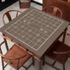 Mantel de Mesa de Tierra de Diatomeas Estilo Chino para Ajedrez, Mantel Impermeable y de Secado Rápido para Tablero de Ajedrez, Diseño de Borde Chuhai-Hanji, Resistente al Desgaste, Antideslizante, Tapete Silencioso para Juegos
