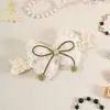 Exquisita nueva diadema elástica con lazo de encaje para bebé estilo coreano y japonés que no aprieta la cabeza, fino accesorio para el cabello, accesorio de verano para bebé