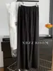 Pantalones de Lino Finos Transpirables Relajados Simples para Mujer Caída Perezosa Versátiles Sueltos Pierna Ancha Largos Primavera Verano 2026