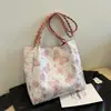 Bolsa Feminina Estampa de Borboleta Fresca e Simples 2026 Nova Moda Tendência Bolsa de Ombro para Estudante Bolsa Tote de Grande Capacidade para o Dia a Dia