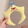Diadema divertida estilo coreano de dibujos animados para mujer, con diseño de peluche, perfecta para usar al aplicar mascarillas faciales o lavarse la cara, y también adecuada para crear un peinado de coleta alta.