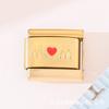 Nueva Pulsera de Módulos de Joyería DIY Original Estilo Italiano Acero Inoxidable Dorado Módulo Pulsera Rosa Sueño para Mujer