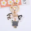 Chaveiro Fofo de Cachorro Desenho Animado Liga Metálica Cachorro Lutador Casal Lembrança Melhor Amigo Pingente de Bolsa Pequeno Presente Decorativo