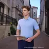 2024 nova camisa polo masculina e feminina de algodão de Xinjiang com tecnologia antibacteriana 5A, gola lapela, alta qualidade, boutique, seda de amoreira, manga curta