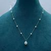 Colar com pingente de pérola branca impecável, leve e básica de água doce, 4-10mm, estrela, ouro 18k, moda feminina, temperamento, lote