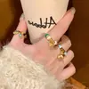 Nuevo Anillo de Caballo Moneda de Oro Estilo Chino para Mujer, Anillo de Dedo Índice de Lujo Ligero de Gama Alta, Anillo Abierto de Diseño de Nicho