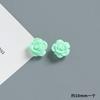 Color simulación 10MM flor rosa resina accesorios hecho a mano diy pegamento crema funda para teléfono móvil horquilla agujero material zapatos