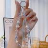 Cadena para Teléfono Móvil Ins Mariposa Corta Cristal Cadena Colgante Hecha a Mano con Cuentas Pulsera Pedrería Borla Portátil Anti-pérdida Adornos Colgantes