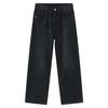 Calça Reta Wide Leg Colorida Retro em Sarja nirben Edição Reta Solta Jeans Branco Lavado para Homens e Mulheres