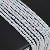 Cuentas de Cristal de Vidrio Planas Brillantes de 4/6/8 mm para Joyería DIY Cuentas Sueltas de Cristal Collar Pulsera